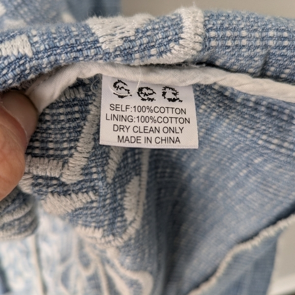 Sea New York Jacket Women's 0 Blue Sky Cardigan Embroidered Kimono Belt Cotton - Picture 5 of 12